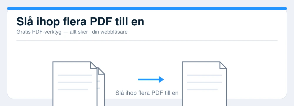 Illustrasjon: slå sammen flere PDF til én